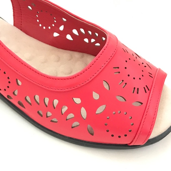 COMFORTVIEW Red Comfort Sandals Slingback Mary Women’s Size 9.5 WIDE WIDTH - Picture 13 of 16